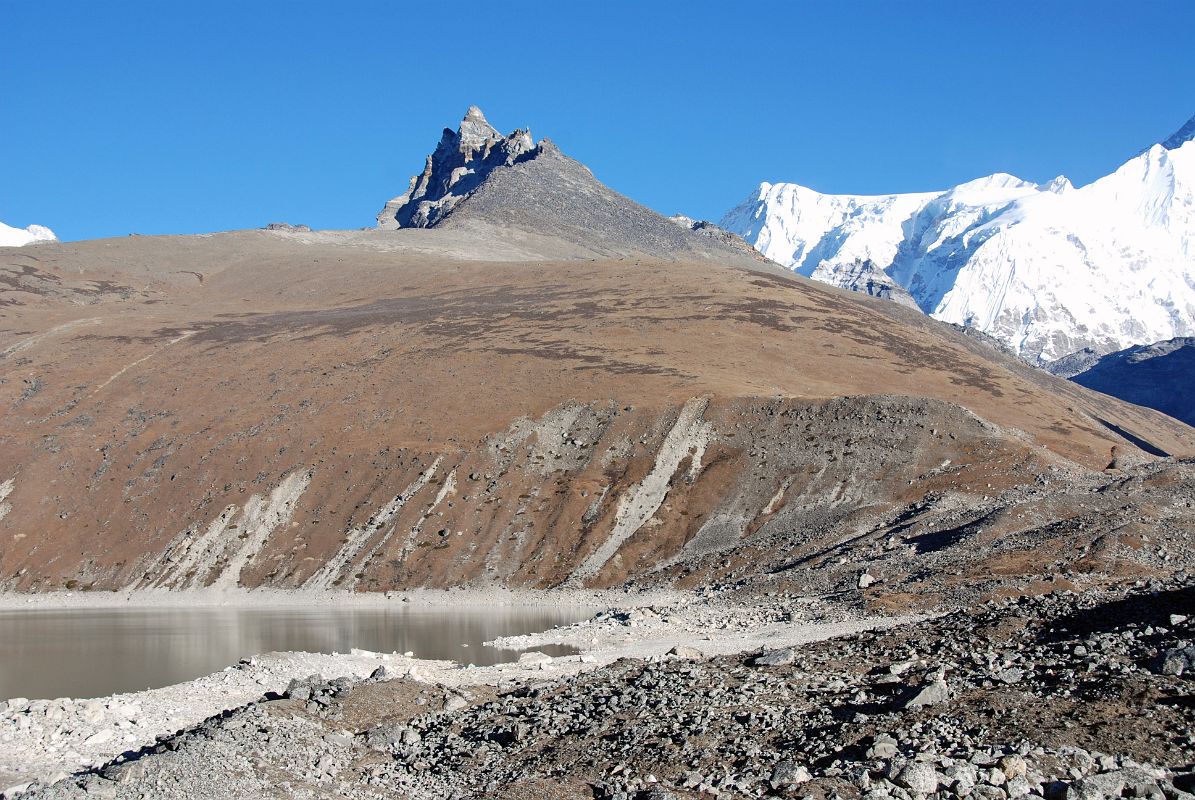 01 Nameless Fangs Full View From Edge Of Fourth Lake North of Gokyo